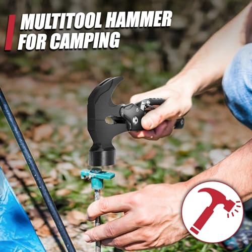 12 in 1 Multitool Hammer, Gifts for Dad, Christmas Stocking Stuffers for Men Adults, Camping Accessories Survival Gear, Cool Gadgets Gifts for Men, Husband, Boyfriends, Birthday Gifts for Him - Image 5