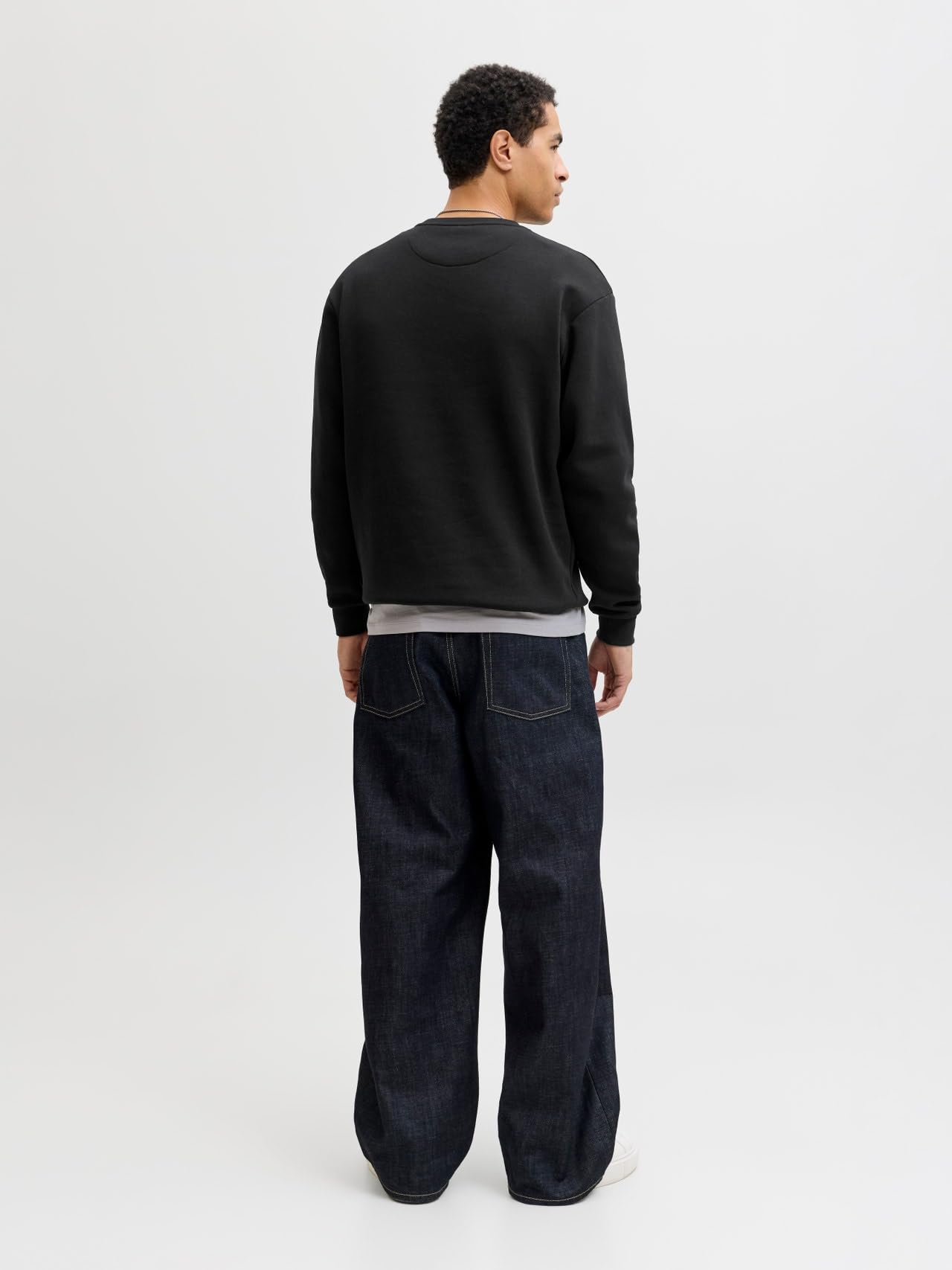 JACK & JONES Sudadera básica Cuello Redondo - Jersey de Manga Larga sólido JJEBRADLEY.