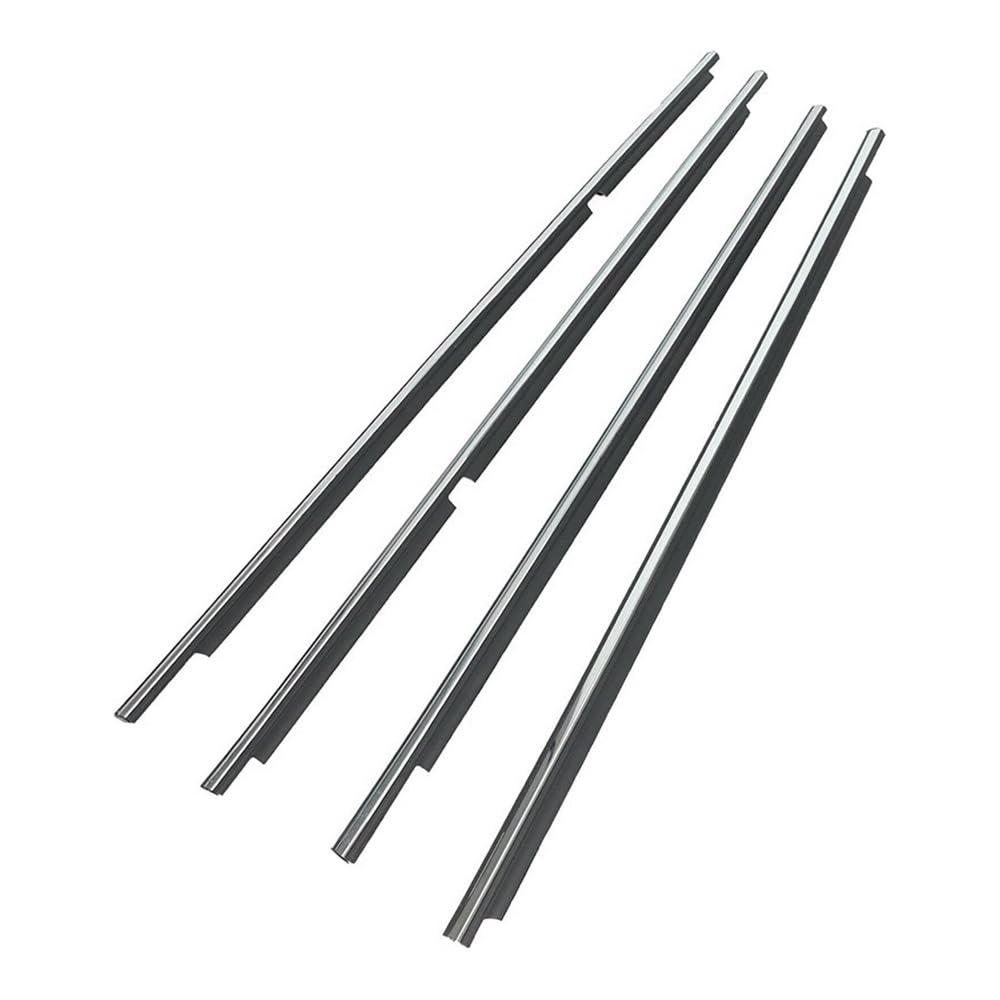 Xmsbcbcz Chrome Sealing Strip 4Pcs /Black Weatherstrip Window Rubber Trim For Toyota For Land Cruiser Lc100 Series 1998-2007 75740-60030(Chrome)