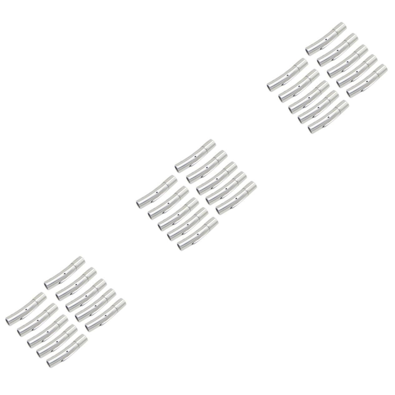 TEHAUX Conector De Broches De Joyería 30 Piezas gancho de cierre de joyería conector de cierres de pulsera tapa del extremo del brazalete sección delgada hebilla de cuerda joyas