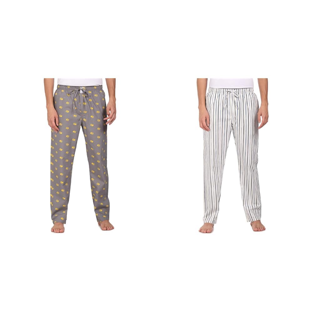 u.s. polo assn. Mens Cotton Iyad Lounge Pants - Pack of 1 (Grey-USPASTAMP L) Mens Cotton Iyad Regular Lounge Pants - Pack of 1 (Ivory-Uspoloassn Stripe L)-picture-11