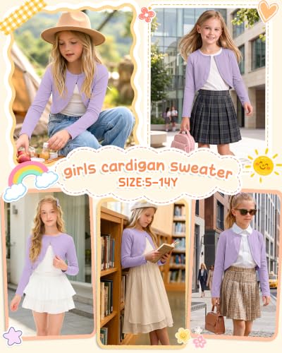 Image of Girls Uniform Long Sleeve Knitted Cardigan