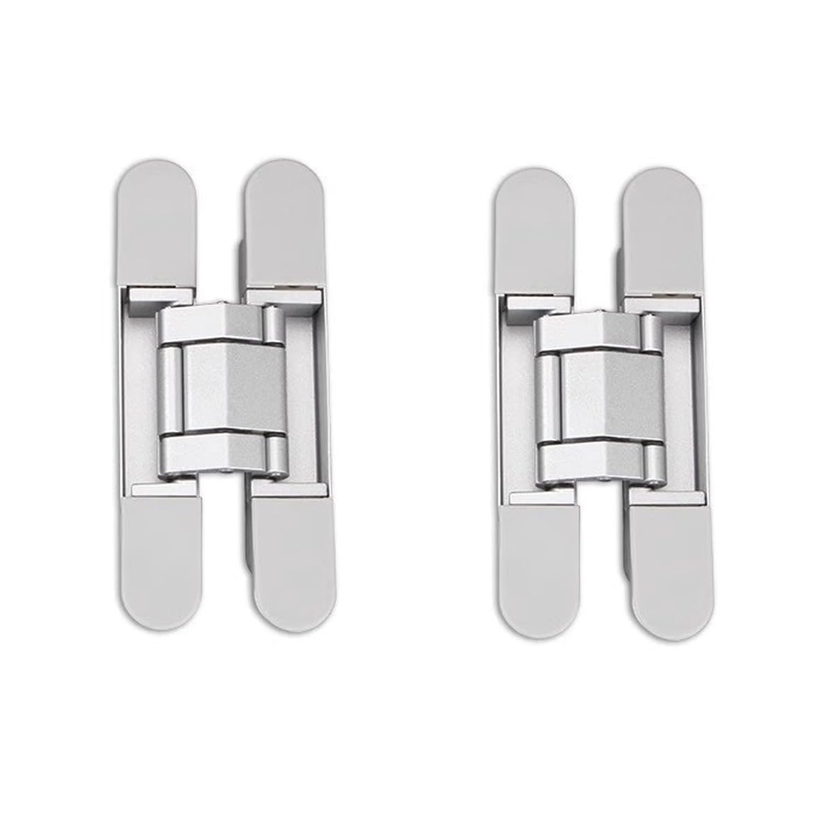 Inf Silver Concealed Invisible Door Hinges Pack Of 2 Black - Two Hinges Load Capacity 40Kg - 150X25mm