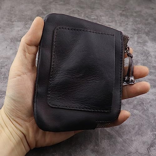 1 Pcs Leather Zipper Coin Purse Wallet, Coin Organizer, Change Holder,Card Case, Mini Slim Leather Zipper Storage Bag for Men & Women3