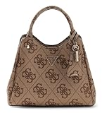 GUESS bolso bandolera Meridian II Girlfriend Carryall Bag Latte Logo marrón claro