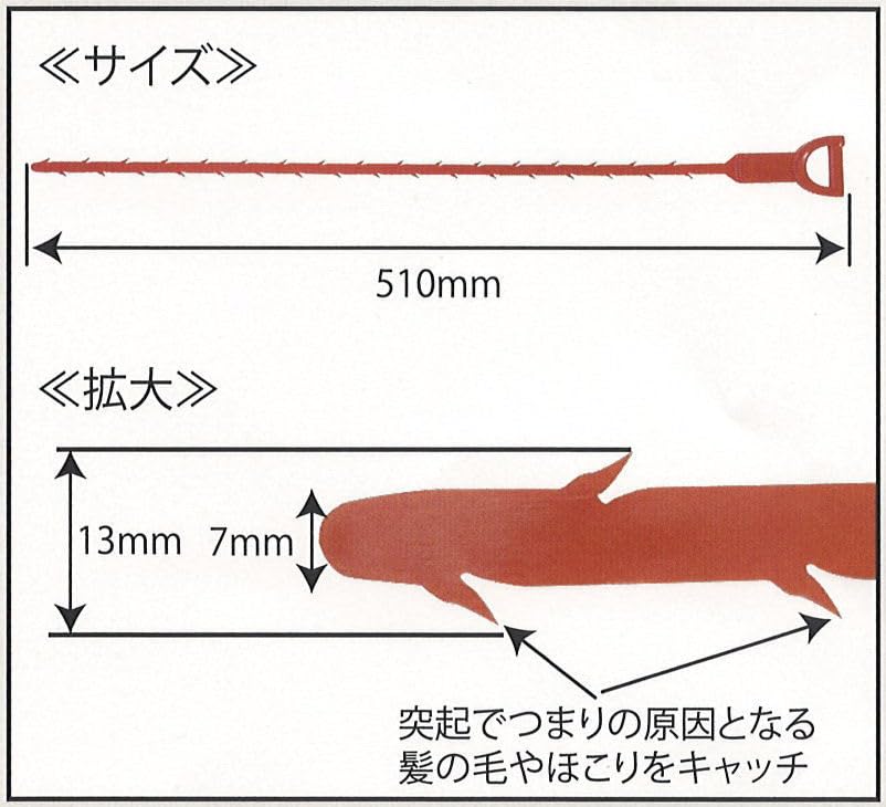 Amazon｜アプソン 排水管のつまり取り 魚の骨 1本 Art.3431