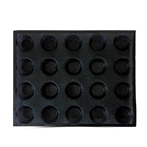 Barabesty Moule à gâteau en silicone 20 trous pour mini pizza, pain, hamburger, moule...