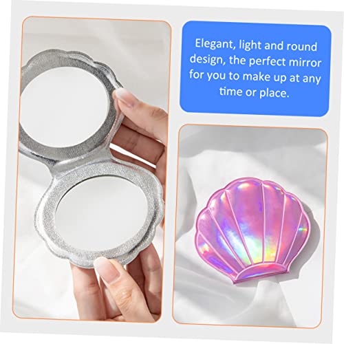 Beavorty 2Pcs Shell Makeup Mirror Wallets For Girls Handheld Mirrors Mini Magnatiles Mini Travel Mirror Shell Compact Mirror Purse Mirrors For Women Small Mirror For Makeup Foldable Mirrors #TOP7