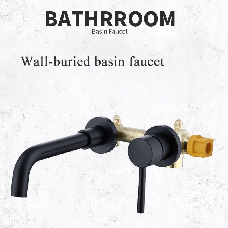 Robinet mitigeur eau chaude froide mural en laiton or avec commande monocommande fluide