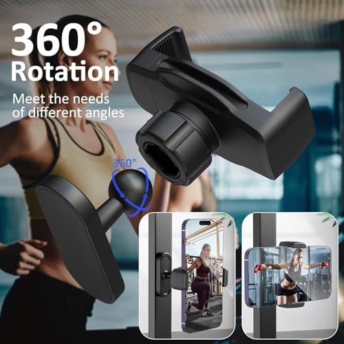 Image of SHOPEE Magnetic Gym Phone Holder 360Adjustable Magnetic Phone Holder Gym Magnet Mount for Gym Compatible with 4.7-6.5 inch Smartphones