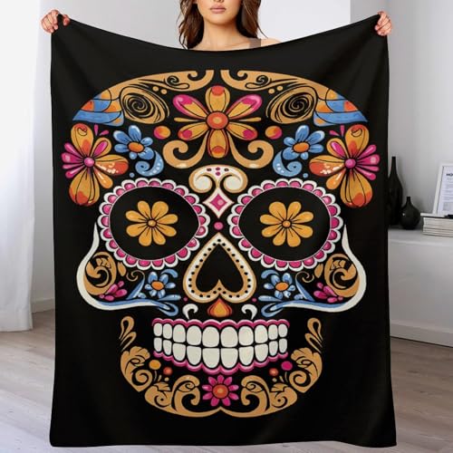 Couverture tête de mort en polaire premium supérieure douce et confortable - 8