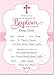 Papery Pop 30 Baptism Invitations Girl with Envelopes (30 Pack) - Religious Christening Celebration Invites - Fill in Style