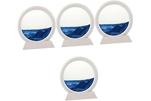 FAVOMOTO Sand Sensory Bin - 4pcs 3D Sand Art Hourglass