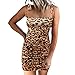 Vestito Donna Senza Maniche Bodycon Vestito Sexy Leopardato Corto Vestito Discoteca Club Abito Solido Tagliare Fuori Vestiti Casual Cami Abiti Aderente Vestito Estivo S255