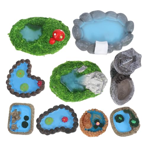 ifundom 9piezas Decoraciones De para Jardín Mini Accesorios para Patio Decoración Realista