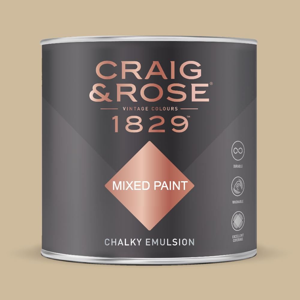 Paint Stop Mixed Colour Craig & Rose 1829 Chalky Emulsion Pale Oak 750Ml