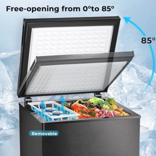 Image of Electactic Compact Chest Freezer 2.0 Cubic Feet, Black