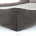 Brindle Microsuede Rectangle Bolster Pet Bed, Medium 34in x 22in