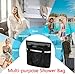 Fammart Mesh Shower Caddy Portable with Zipper & 2 Pockets - Quick Dry Shower Bag Toiletry Tote Hanging for Travel Gym Camp Beach - Organizer Bag Bathroom Essentials for College Dorm