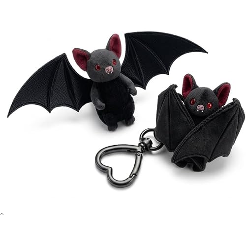 Plush Bat Keychain 2-in-1 Transformable Gothic Bag Charm
