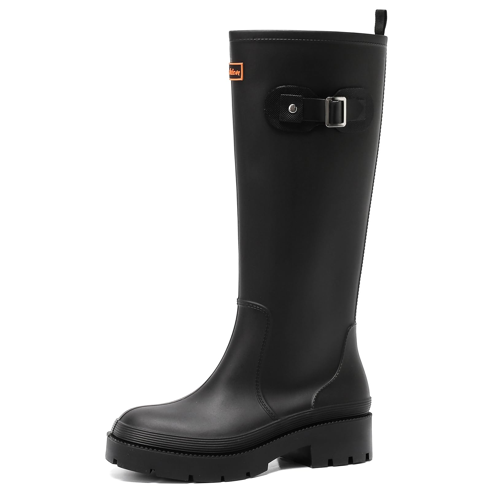 Womens Rain Boots Knee High Rubber Boots Waterproof Anti-Slip Tall wide calf Garden Boots Insulated Work Water Shoes
