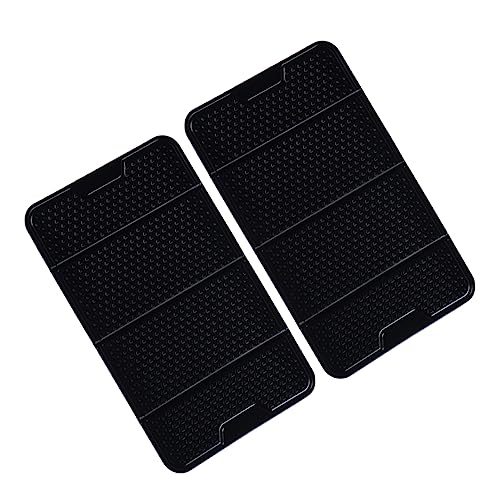 ULDIGI 2Pcs Dashboard Pad Organizer Foldable Silicone Mat for Phone Keys Glasses Wallet Non Slip Washable Reusable Car Holder Essential Car Accessory for Safe Storage