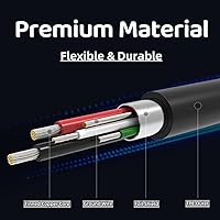 Vista 10 de Cable de extensión USB C de 0.6 pies, cable extensor USB tipo C 3.1 Gen2 macho a hembra, video 4K/datos de 10 Gbps/100 W, cable de extensión USB-C