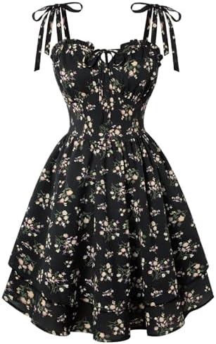 Scarlet Darkness Floral Mini Dress for Women Teens Summer 2026 Fa...