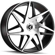 KRAZE PHASE عجلة وجه سوداء/آلية من الألومنيوم مقاس 22 x 8.5 بوصة/5 x 5 مم، إزاحة 38 مم