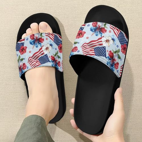 Image of Footwear for Mens Open Toe Athletic Sandals Anti-Slip Sole Slide Sandals Pillow House Flat Shoes Comfortable Slip On Slippers for Indoor & Outdoor