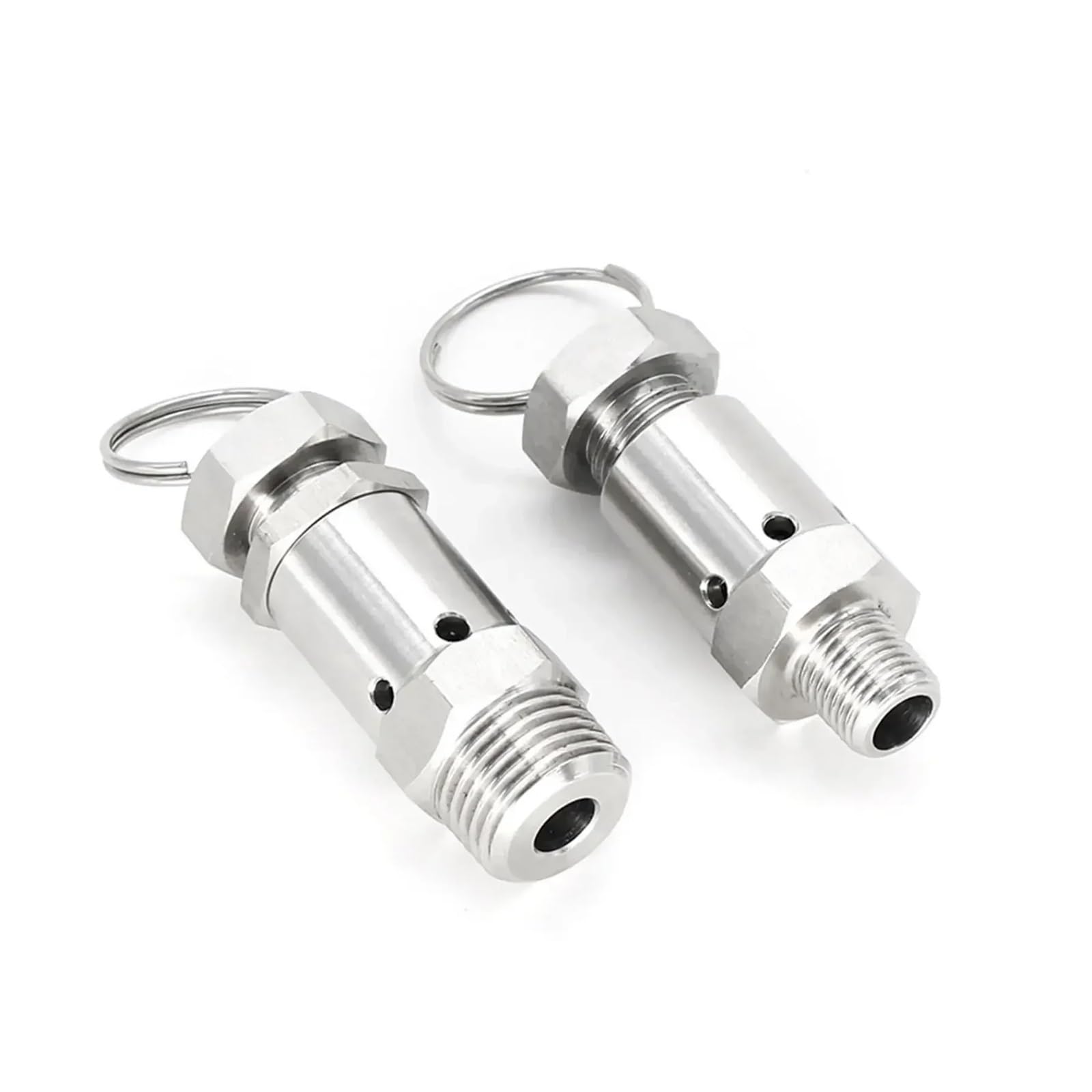 Válvula de seguridad de alivio de presión de resorte sanitario de acero inoxidable 304 ajustable de 1/4" 3/8" 1/2" macho 0,5 1 2 3-10 bar for compresor de aire(1/2",6 Bar Fixed)