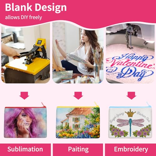 Amdaily CBC24P 24 Pcs Sublimation Blank Canvas Makeup Bags thumb #2
