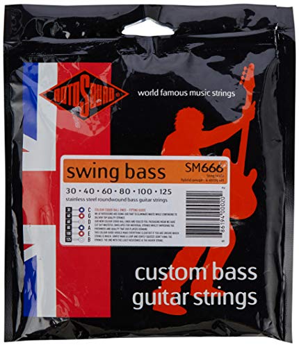 Rotosound Swing Bass Jeu de 6 cordes pour basse Acier inoxydable Filet rond Tirant hybrid (30 40 60 80 100 125) (Import… - Les Beatles, Paul McCartney, John Lennon, RIngo Starr, George Harrison Rotosound Swing Bass Jeu de 6 cordes pour basse Acier inoxydable Filet rond Tirant hybrid (30 40 60 80 100 125) (Import…