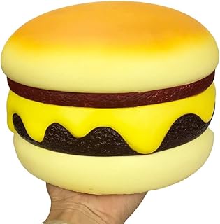 Giant Squishies 10 inch Jumbo Hamburger Squishys Huge Slow Rising Squish Scented Stress Relief Squeeze Toys for Kids Party Collection Gift, Decorative Props