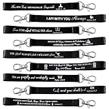 45 Pieces Christian Keychains Bulk Inspirational Bible Verse Key Chains Polyester Scripture Keyrings