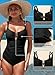 Aleumdr Women's 2025 Fashion U-Wired Tummy Control One Piece Swimsuit Vintage Bathing Suits Ruched Swimwear Black Medium