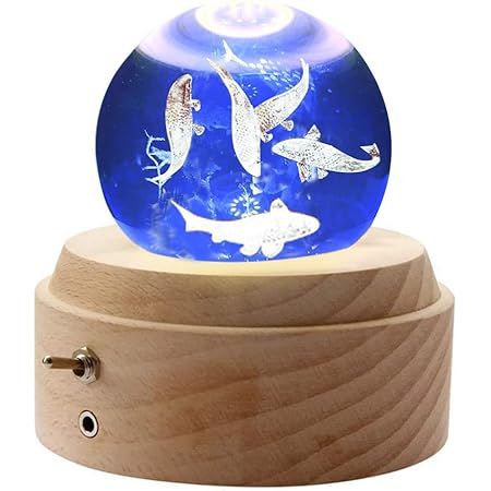 Amazon 誕生日プレゼント オルゴール クリスタル ボール 間接照明 Ledライト Usb充電 おしゃれ 木製 手作り結婚祝い 卒業祝い クリスマス プレゼント 女性 雑貨 かわいい 雰囲気 癒しグッズ 投影効果 錦里 カノン オルゴール おもちゃ