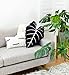 Green Philosophy Co. Frydek Alocasia Leaf Throw Pillow - Obsidian