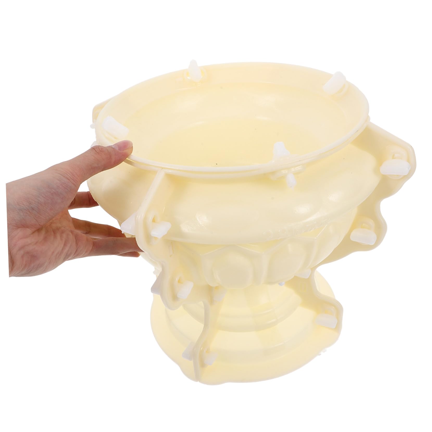 Stampo per Vasi per Piante Stile Europeo in Plastica Beige | DIY Crafts e Handcraft, Flessibile e Lavabile, Riutilizzabile e Facile da Usare