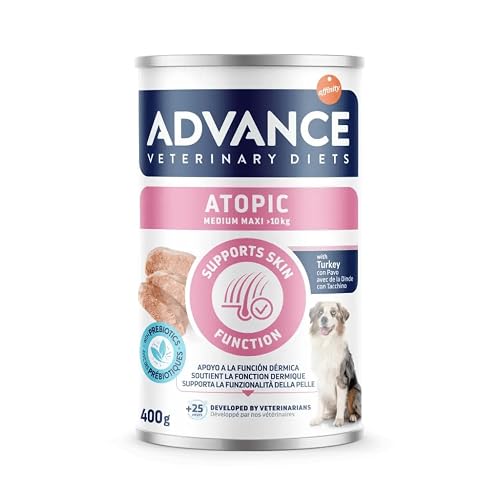 Advance Veterinary Diets - Comida húmeda para perros adultos Advance Atopic Dietas Veterinarias pavo 400 g