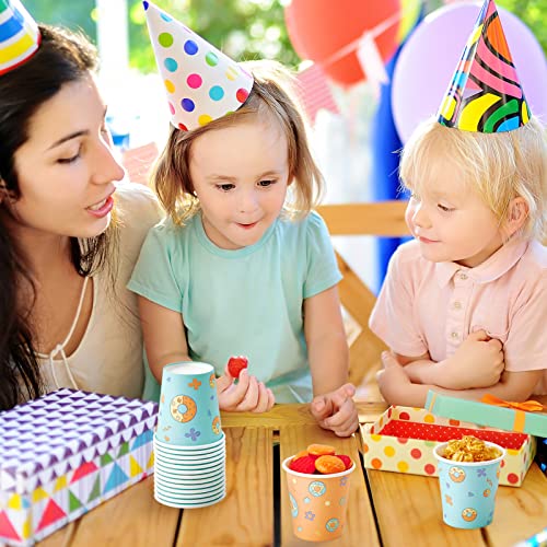 600 Pack Disposable Paper Cups, 3Oz Bathroom Cups, Small Mouthwash Cups, Drinking Cups For Hot/Cold Beverages, Mini Paper Cups For Camping, Trips, Picnics, And Events, With Blue And Orange #TOP6