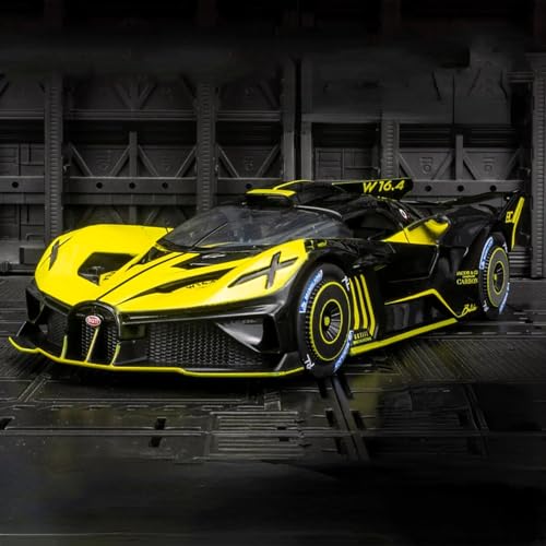 Image of 1:24 Scale Diecast Metal Car Bolide Toy Car Die Cast Metal Pullback Car with Openable 6 Doors, Light Music Boys Gifts Toys, Black