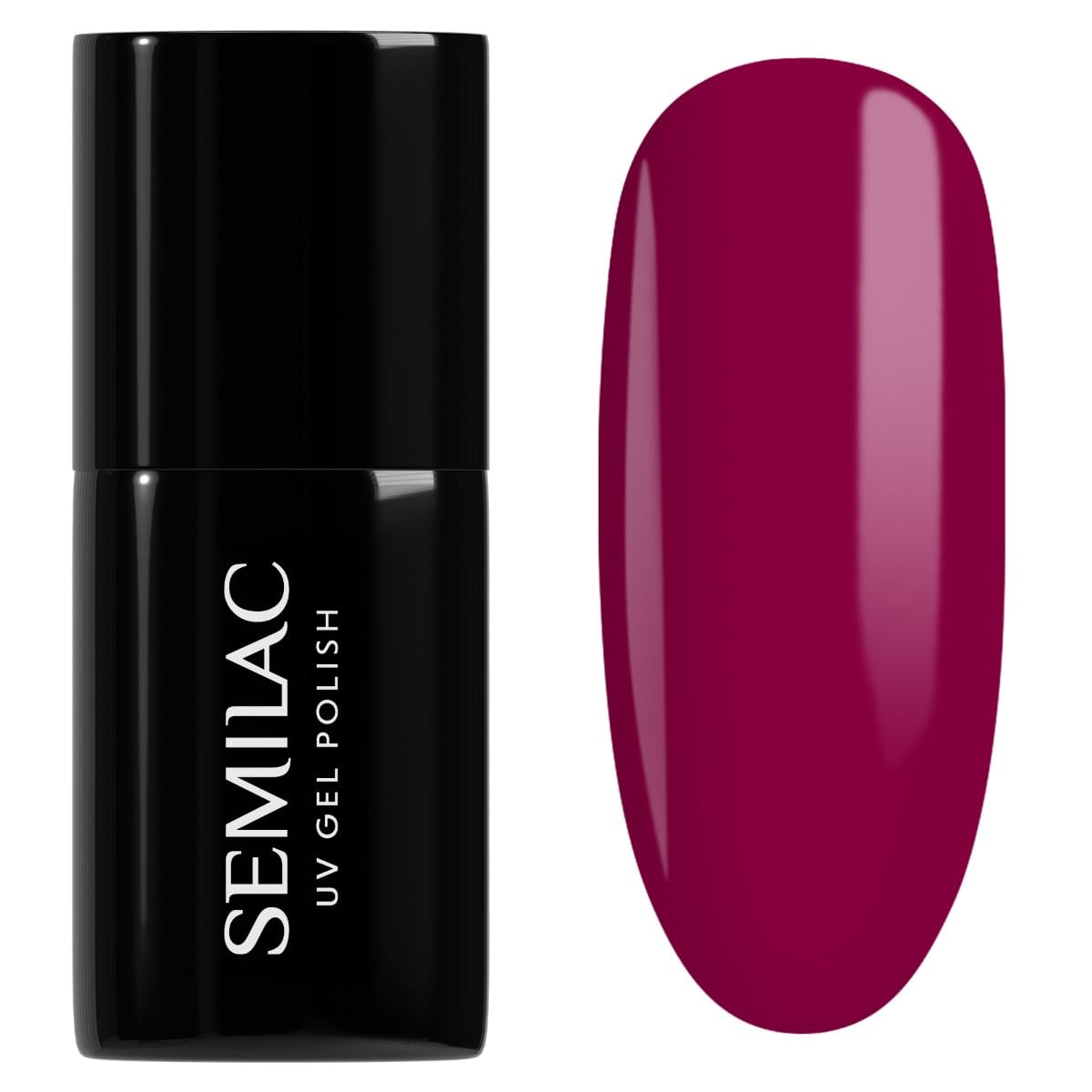 SEMILAC Gel Nail Polish 028 Classic Wine - Full Coverage Gel Polish - Soak Off Easy To Use LED/UV Nail Lamp - Long Lasting Manicure and Pedicure up to 3 weeks