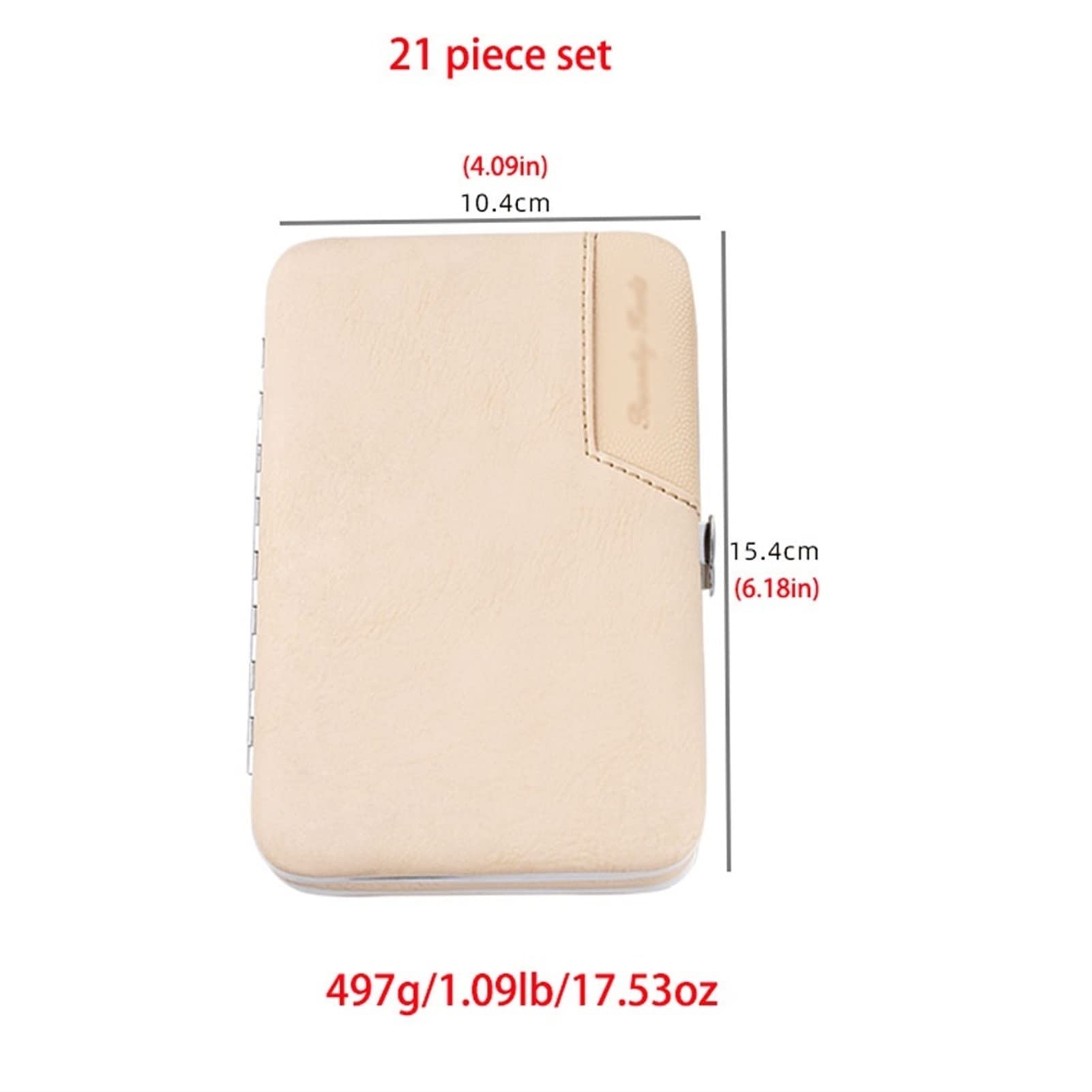 Ensemble de coupe-ongles en acier inoxydable Ensemble de pédicure professionnel Ensemble de beauté des ongles avec étui en cuir portable Étui en cuir avec miroir (ensemble de 20 pièces) (Couleur : 2)