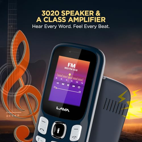 Image of Lava A3 King Dual Sim Keypad Mobile Phone | 1750mAh Big Battery | 1.8 inch Large Display | 7 Languages Read & Write Support | Vibration Alert (Dark Blue)