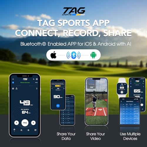 TAG ONE Sports Radar speed tracking for baseball and softball practice