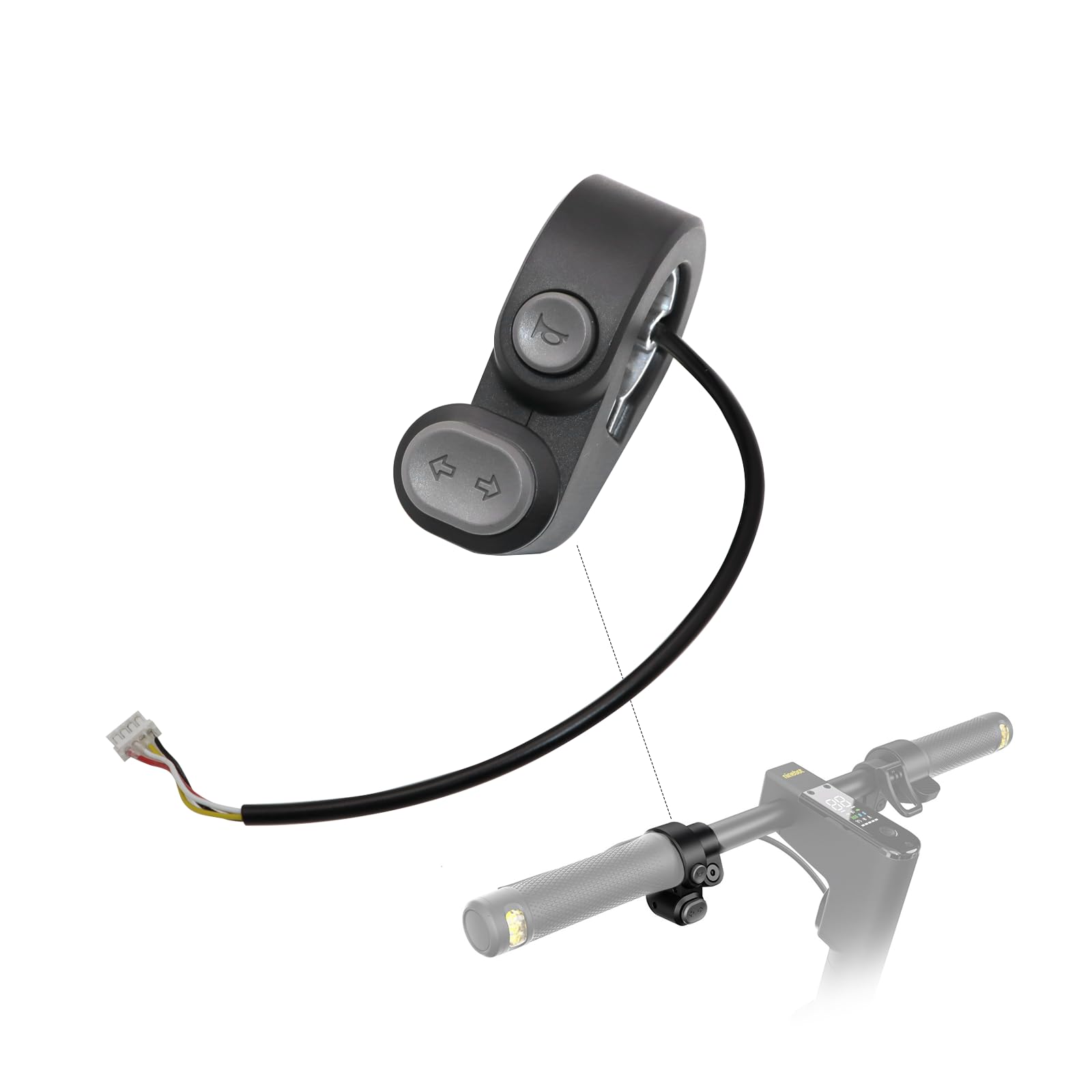 Scooter Horn Turn Signal Switch Compatible with Ninebot by Segway MAX G2