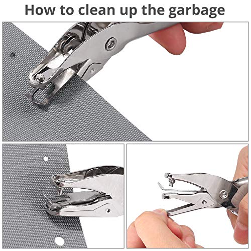 CAMWAY Leather Hole Punch,6Size Revolving Punch Plier Kit Leather