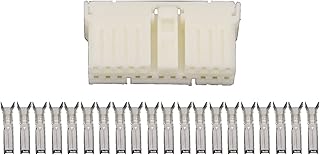 Yige Store Conector Pin de placa de soldadura de plástico blanco de 20 pines TARJETA DE CIRCUITO IMPRESO Conector de la placa con aguja doblada con terminal DJ7201-1.8-11 / 21 20P ( Color : Female Plu