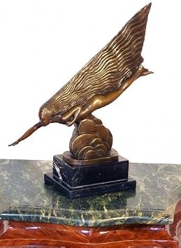 Kunst & Ambiente - Art Deco Bronze Figure - The Comet - Signed Guiraud Riviere - Sculptures for Sale - Decorative Figurine - Statue on Marble Base